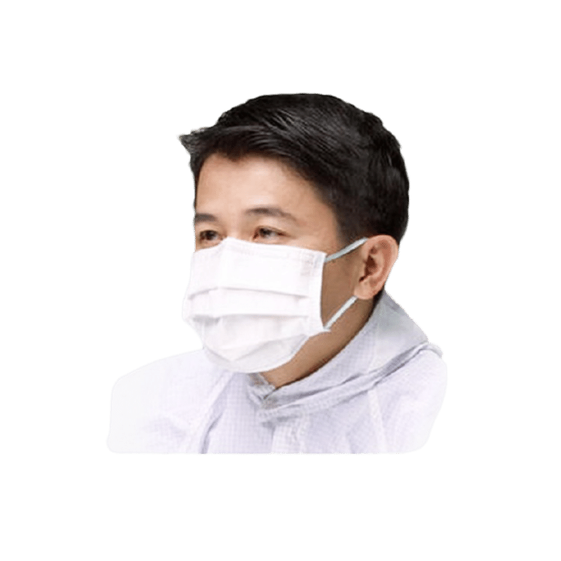 Cleanroom Products - Personnel Protection - Face Mask -Showa Cleanroom 3-Ply - Lab Application