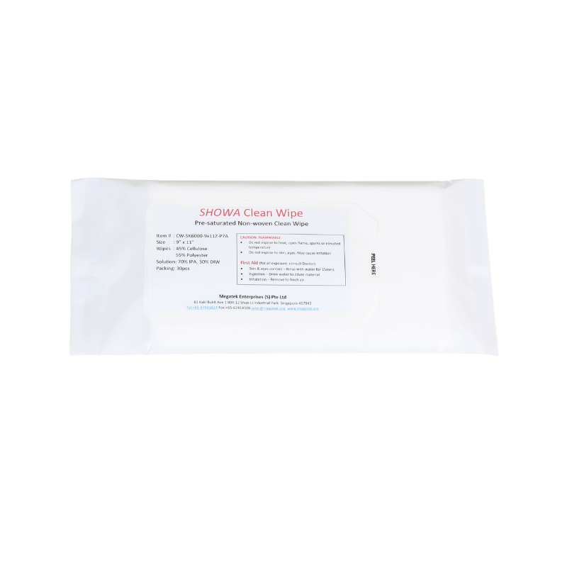 Cleanroom Products Wipes - Showa Cleanroom Wipes - Pre-saturated Non-woven Wipes