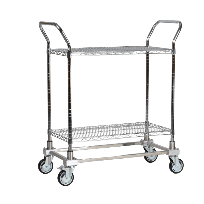 Industrial Transport Trolley and Mobile Cart - Anti-Vibration Trolley - Side View