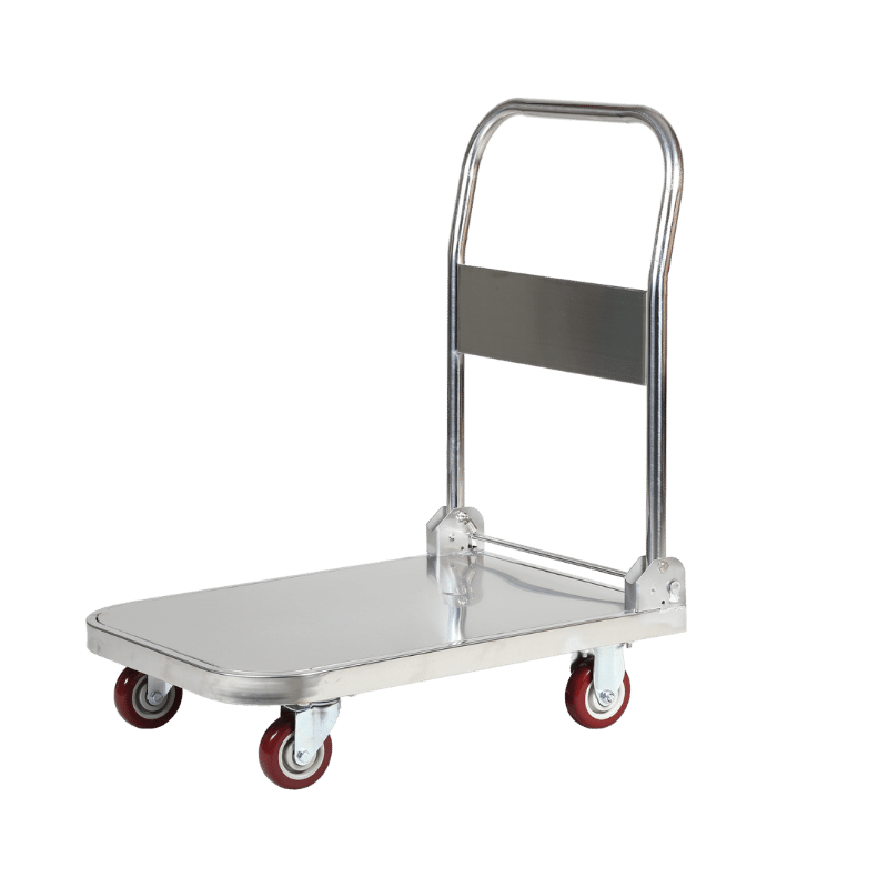 Industrial Transport Trolley and Mobile Cart - Stainless Steel Trolley - 50x70 cm