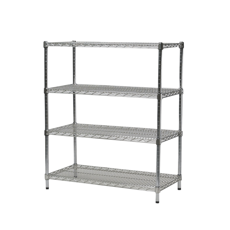 Industrial Wire Shelving Stainless Steel Storage Rack - 4-tier